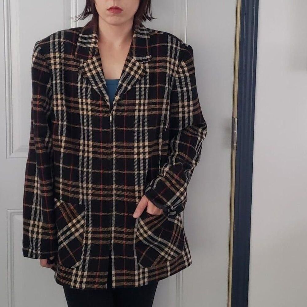 90s/00s Black Zip Up Blazer